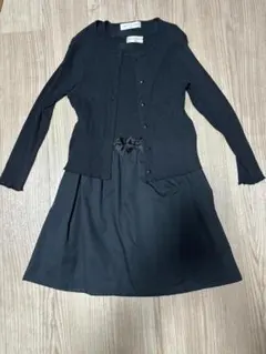 【moo non non】黒 ドレスとカーディガンセット サイズ150
