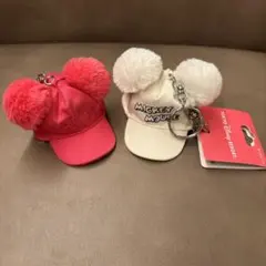 ミッキー キャップ 帽子 キーチェーン キーホルダー ディズニー