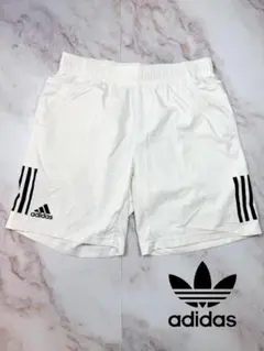 アディダス ClimaCool ショーツ Lサイズ ホワイト×ブラック スポーツ