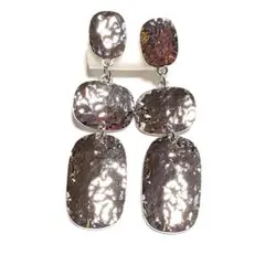 最終値下げ　3連ピアス メタルピアス ロングピアス シルバー レディース ピ