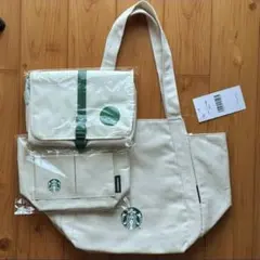 Starbuks 福袋 2025 トートバッグ リサイクルコットン　３点 SET