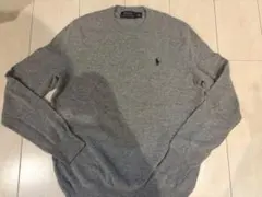 ラルフローレン　ウールセーター　グレー