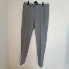 ユニクロ　グレー チェック柄 スラックス