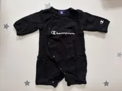 Champion ベビー ロンパース ブラック 50-60