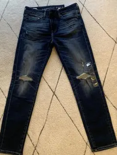 AMERICAN EAGLE スキニーデニム 30/30 ブルー ダメージ加工有のサムネイル