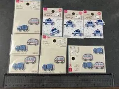 ワッペン　働く車　パトカー　救急車　ごみ収集車