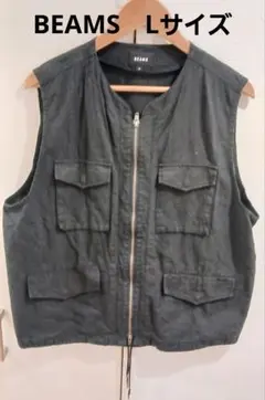 BEAMS ベスト　ブラック　 Lサイズ　メンズのサムネイル