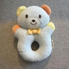 ミキハウス　クマ型ラトル 水色のサムネイル