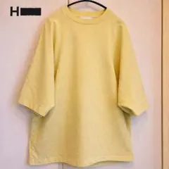 【エイチ】H BEAUTY&YOUTH オーバーサイズTシャツ クリーム M