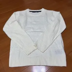 【美品】nano universe 長袖クルーネックニットセーター XL