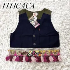 新品 チチカカ フリンジ タッセル キャンバス パッチテープ ベストのサムネイル