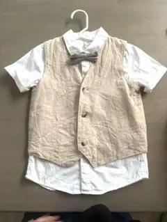 H&M フォーマル服 ベージュ　夏用　100センチ　2-3歳用