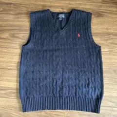 Polo Ralph Lauren ネイビー Vネック セーター