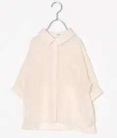 グローバルワーク*キッズ*シアーシャツ*アイボリー*100