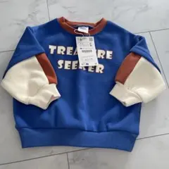 【新品タグ付き】ZARA ザラ　青　オレンジ　アイボリートレーナー 80cm