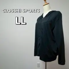 ひ*ろ様 クロッシースポーツ　パーカー　ブラック　UVカット　ラッシュガード　Lのサムネイル