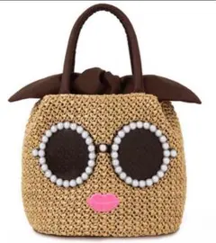 a-jolie★アジョリー★パールサングラス★カゴバッグ★ベージュ