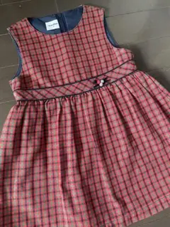 ファミリア　チェックワンピース　９０サイズ