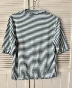 Bauita ストライプ 半袖Tシャツ フリル付き