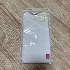 新品　ユニクロ　コットンメッシュインナー　前開きボディスーツ　半袖　70