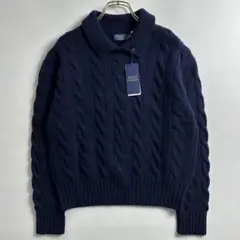 新品 Ralph Lauren ラルフローレン ウールカシミヤ ニットポロシャツ