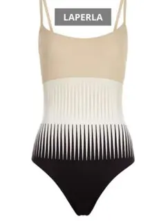 [LAPERLA]ワンピース　水着　ラグジュアリー　シアー　ストライプ　未使用のサムネイル