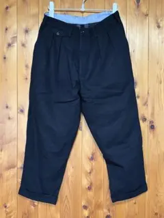 極美品】BEAMS+ 2タック ワイド テーパード トラウザーズ パンツ M