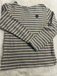 pom ponette ストライプ 長袖カットソー M (150)