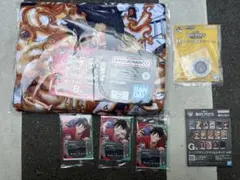 ワンピース一番くじ　プロモカード3枚　b賞　ブランケット　おまけつき