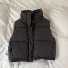 ZARA ダウンベスト パフベスト ショート クロップド丈 *美品*