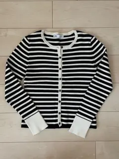 ZARA ボーダー　カーディガン