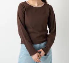 Kastane　リンガーリブロンTEE　カスタネ
