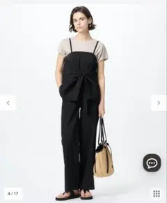 YU YU様専用【23区】洗える！リネンレーヨンストレッチキャミソール黒のサムネイル