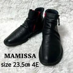 【極美品・未使用級】MAMISSA ダブルジップショートブーツシボ 23.5cm