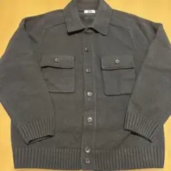 UNIQLO U ユニクロユー ラムニットジャケット ブラック メンズ サイズL