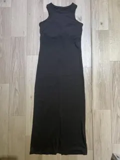 チャコールグレー カップ付きキャミワンピース