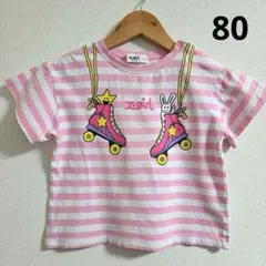 X-girl STAGES ローラースケート柄 Tシャツ 80㌢のサムネイル