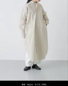 かぐれ　リネンレーヨンワイドワンピース　新品未使用　イエローカーキサイズ1 新品◇かぐれ◇リネンレーヨンワイドワンピース《YELLOW KHK》 - メルカリ