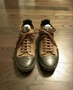 ルイヴィトン　モノグラム　ハイカットスニーカー　ブラウン　37 23.5 レザー ルイヴィトン モノグラム ハイカットスニーカー ブラウン 37 23.5