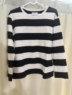 agnès b. 長袖Tシャツ サイズ2 黒白ストライプ