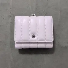 美品☆MERCURYDUO 三つ折り財布 がま口 キルティング アイボリーのサムネイル