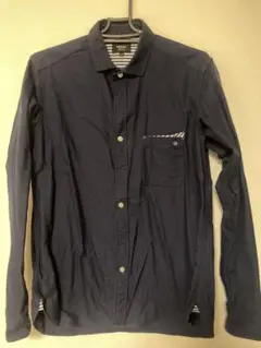 メンズ　シャツ　beams heart M ネイビー 長袖