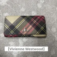 【Vivienne Westwood】　チェック柄　長財布　二つ折り財布