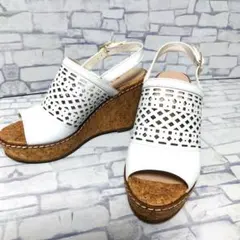 美品✨ダイアナ メッシュ ウェッジソール サンダル コルク