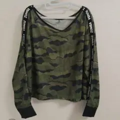 【正規品】ZUMBA メッシュ 長袖 トップス カモフラージュ柄のサムネイル