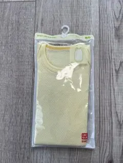 【新品】UNIQLO コットンメッシュボディスーツ 80cm ノースリーブ