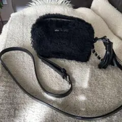MICHAEL KORS ファーショルダーバッグ 黒