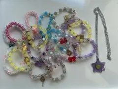 キッズ　ビーズブレスレット セボンスタ ネックレス 19点セット