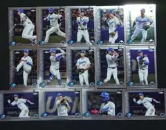 topps 2025 chrome 中日ドラゴンズ ベースカード 14枚