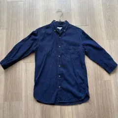 GLOBAL WORK シャツ 7分袖 Mサイズ ネイビー